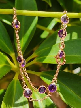 Effy Amethyst 14Kt Rose Gold Bracelet